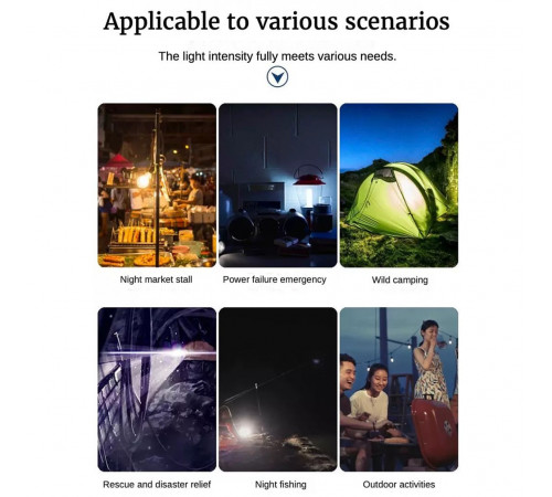 Лампа для кемпінгу BL-2025 + Solar panel (вбуд. акум.) 14,2*11,2см