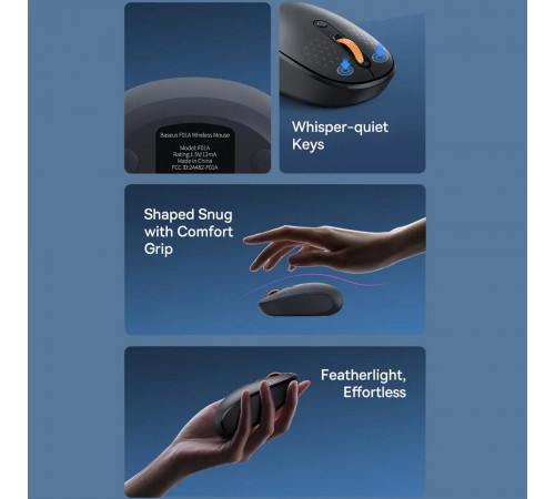Маніпулятор миша бездротова Baseus F01A Wireless Mouse Frosted Gray (B01055502833-00)
