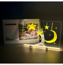 Світлодіодна дошка для малювання та нічник DIY Lamp з USB + фломастери (20*30 см)