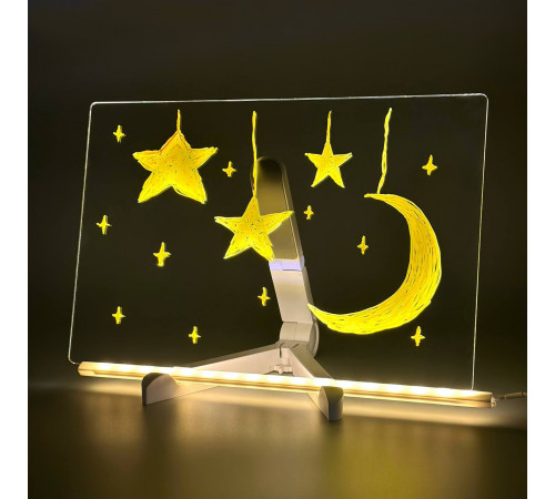 Світлодіодна дошка для малювання та нічник DIY Lamp з USB + фломастери (20*30 см)