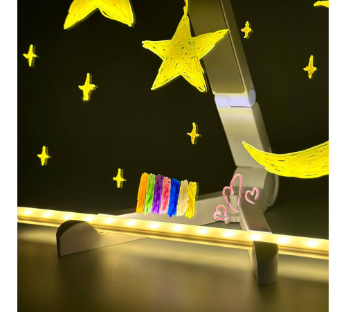 Світлодіодна дошка для малювання та нічник DIY Lamp з USB + фломастери (20*30 см)