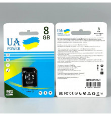 Карта пам'яті UA POWER 8Gb Class 10 (з адаптером SD)