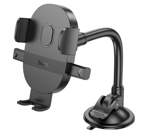 Автотримач для телефона HOCO H20 Mighty one-button car holder(windshield) Black (6942007601597)