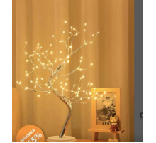 ДЕРЕВО***   Светильник настольный  , НОЧНИК ДЕКОР  72 лед   5468  5469   (50)