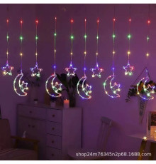 Гірлянда Штора 10 МІКС Usb ЗІРКИ + МІСЯЦЬ  SF-47 КОД-3583 (50)