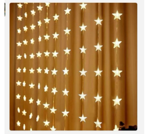 Гирлянда Штора   3*2    Теплый       Usb   ЗВЕЗДЫ       SF-57     КОД-3584   (40)