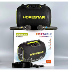 Колонка HOPESTAR PartyBox RGB с ремешком и 2-мя микрофонами 120W, 22000mAh (37,6*22,6*27,5 см)