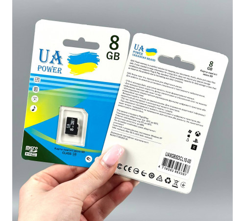 Карта пам'яті UA POWER 8Gb Class 10 (без адаптера)