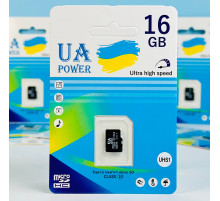 Карта пам'яті UA POWER 16Gb U-1 Ultra high speed Class 10 (без адаптера)