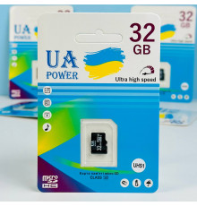 Карта пам'яті UA POWER 32Gb U-1 Ultra high speed Class 10 (без адаптера)