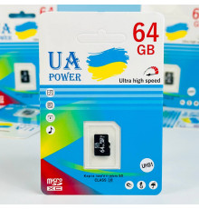 Карта пам'яті UA POWER 64Gb U-1 Ultra high speed Class 10 (без адаптера)