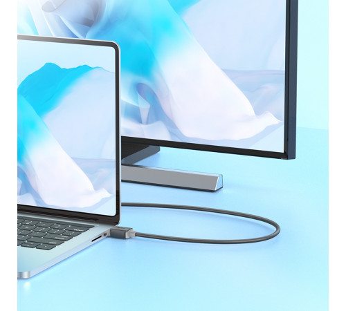 Кабель HOCO US08 HDTV 2.0 male-to-male 4K HD data cable(L=2M) Black (6931474799395)