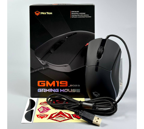 Мишка Games дротова Meetion GM19 2023 RGB 12000dpi