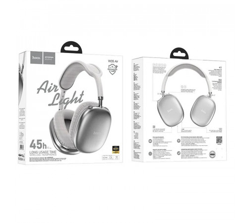 Бездротові накладні навушники HOCO W35 Air Triumph BT headset Silver (6942007616348)