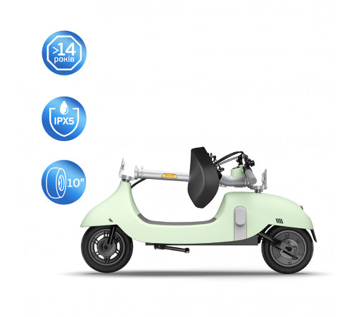 Електросамокат з сидінням OKAI Ceetle PRO EA10C Mint Green 10', 350(900)W, 25Km/h, 10.4Ah, 55Km, 20%,NFC, App, 29kg (EA10C-MG)