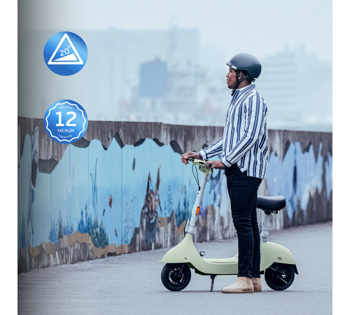 Електросамокат з сидінням OKAI Ceetle PRO EA10C Mint Green 10', 350(900)W, 25Km/h, 10.4Ah, 55Km, 20%,NFC, App, 29kg (EA10C-MG)