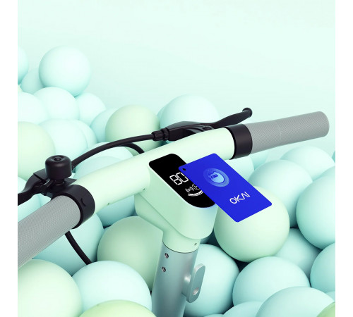 Електросамокат з сидінням OKAI Ceetle PRO EA10C Mint Green 10', 350(900)W, 25Km/h, 10.4Ah, 55Km, 20%,NFC, App, 29kg (EA10C-MG)