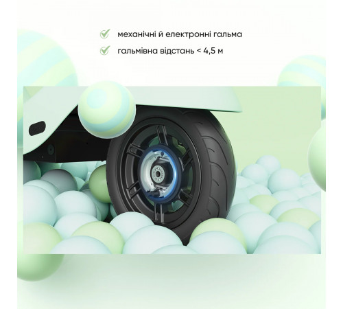 Електросамокат з сидінням OKAI Ceetle PRO EA10C Mint Green 10', 350(900)W, 25Km/h, 10.4Ah, 55Km, 20%,NFC, App, 29kg (EA10C-MG)