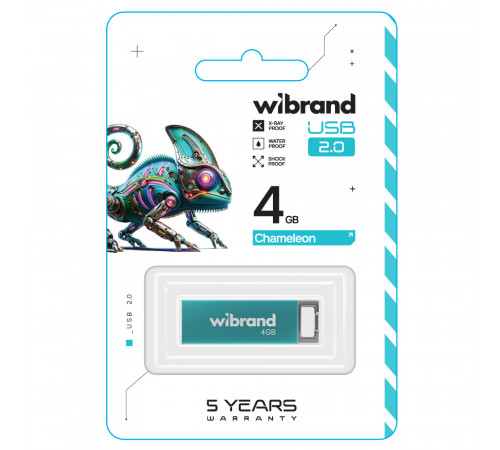 Флеш-накопичувач Wibrand USB 2.0 Chameleon 4Gb Light Blue (WI2.0/CH4U6LU)
