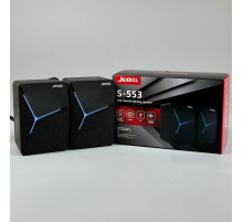 Колонка комп'ютерна Jedel S-553 з RGB підсвічуванням (USB+3.5mm) (10,0*6,7*6,5 см)