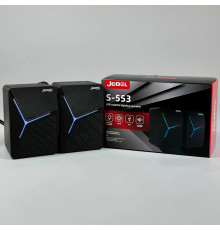 Колонка комп'ютерна Jedel S-553 з RGB підсвічуванням (USB+3.5mm) (10,0*6,7*6,5 см)
