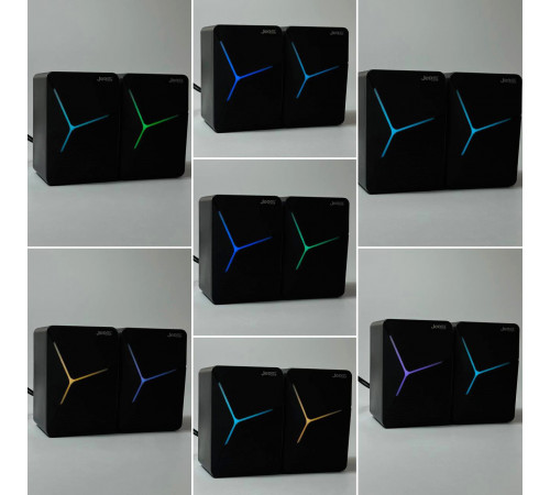 Колонка комп'ютерна Jedel S-553 з RGB підсвічуванням (USB+3.5mm) (10,0*6,7*6,5 см)