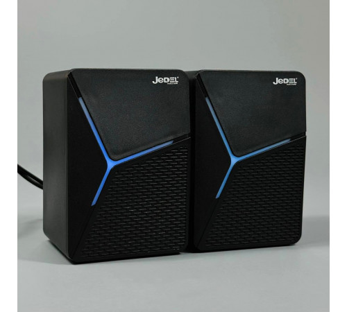 Колонка комп'ютерна Jedel S-553 з RGB підсвічуванням (USB+3.5mm) (10,0*6,7*6,5 см)
