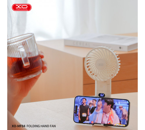 Вентилятор XO MF84 ручний складний (з вбуд. акум.) 4000mAh