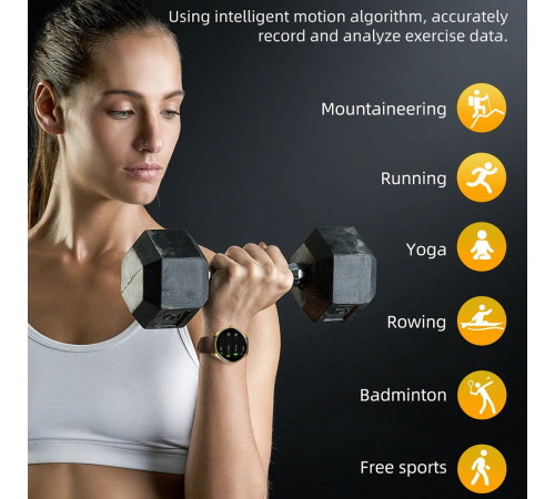 Смарт-годинник HOCO Y22 AMOLED 36mm. 200 mAh. IP67 Silver (6942007628990)