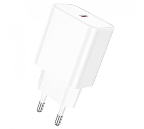 Мережевий зарядний пристрій BOROFONE BA71A Power single Port PD20W charger White (6974443387964)