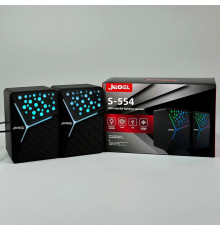 Колонка комп'ютерна Jedel S-554 з RGB підсвічуванням (USB+3.5mm) (10,0*6,7*6,5см)