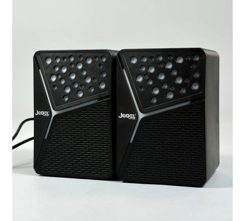 Колонка комп'ютерна Jedel S-554 з RGB підсвічуванням (USB+3.5mm) (10,0*6,7*6,5см)