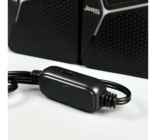 Колонка комп'ютерна Jedel S-554 з RGB підсвічуванням (USB+3.5mm) (10,0*6,7*6,5см)