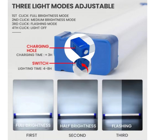 Світлодіодна лампа T530 50W 1200mAh 32cm