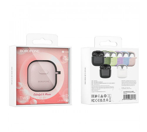 Бездротові навушники TWS BOROFONE BW29 Charm Pink Sugar (6974443389784)