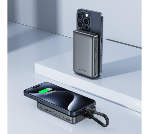 УМБ Power Bank AceFast M10 10000mAh Magnetic PD30W з бездротовою зарядкою