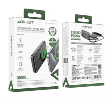 УМБ Power Bank AceFast M12 10000mAh Ultra-thing Magnetic PD20W с беспроводной зарядкой