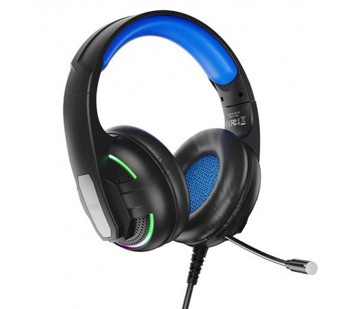 Навушники XO GE-09 Static RGB Long Game з мікрофоном (with adapter cable)