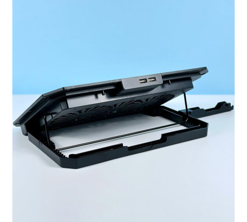 Підставка-охолоджувач для ноутбука N22 з тримачем для телефону 12-17inch (2 Fan)