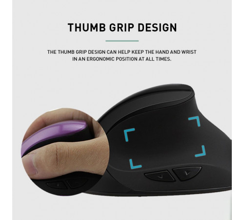 Мишка бездротова вертикальна JEQANG JW-582 2.4G