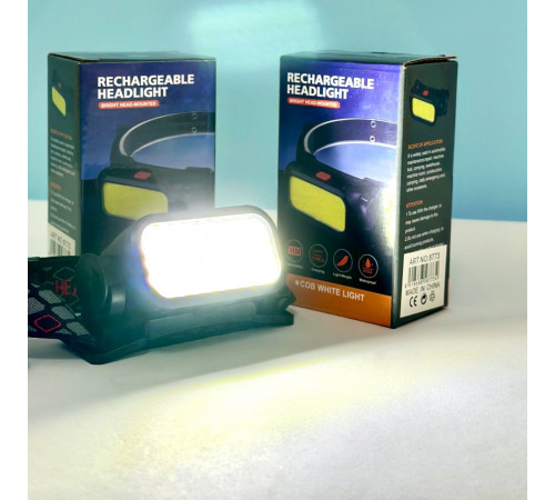 Ліхтар налобний BL 008 Red light (COB, вбудований акумулятор)