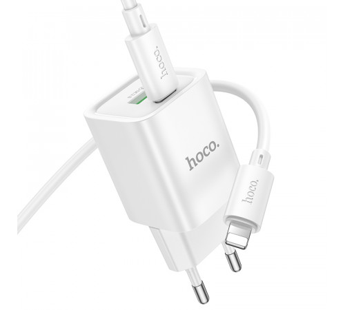 Мережевий зарядний пристрій Hoco C149A Charm PD30W+QC3.0 Type-C to Lightning