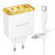 Мережевий зарядний пристрій Borofone BAS34A Treasure PD65W+QC3.0 Type-C to Type-C