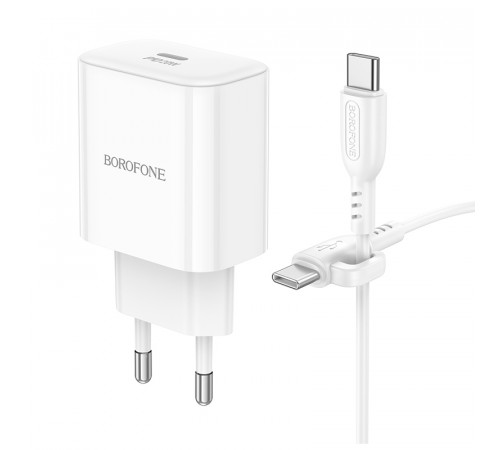 Мережевий зарядний пристрій Borofone BA81A PD20W Type-C to Type-C