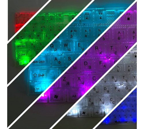 Клавіатура дротова YELANDAR AN-T20 з різнобарвною підсвіткою