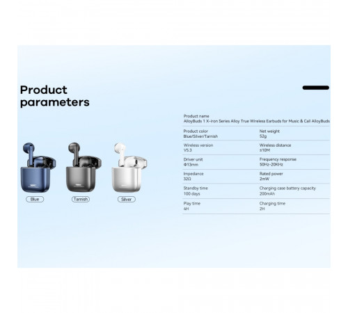 Бездротові навушники Remax 1 X-iron Series AlloyBuds