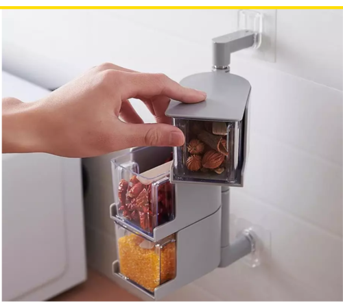 ПОЛКА  для специй, настенный поворотный контейнер (30)