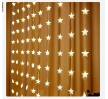 Гирлянда Штора   3*3  Теплый       Usb   ЗВЕЗДЫ       SF-58     КОД-3586   (50)