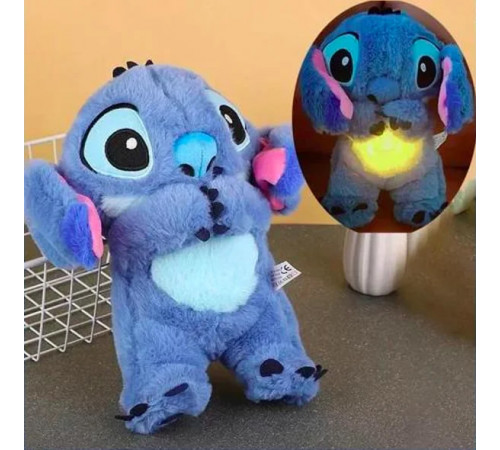 М’яка іграшка-нічник Дихаючий Stitch з рухомими вушками (2578-1)