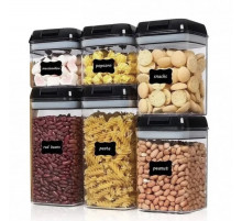 Набор контейнеров для еды      6     ПРЕДМЕТОВ   для сыпучих и специй  storage jar	1586   (16)